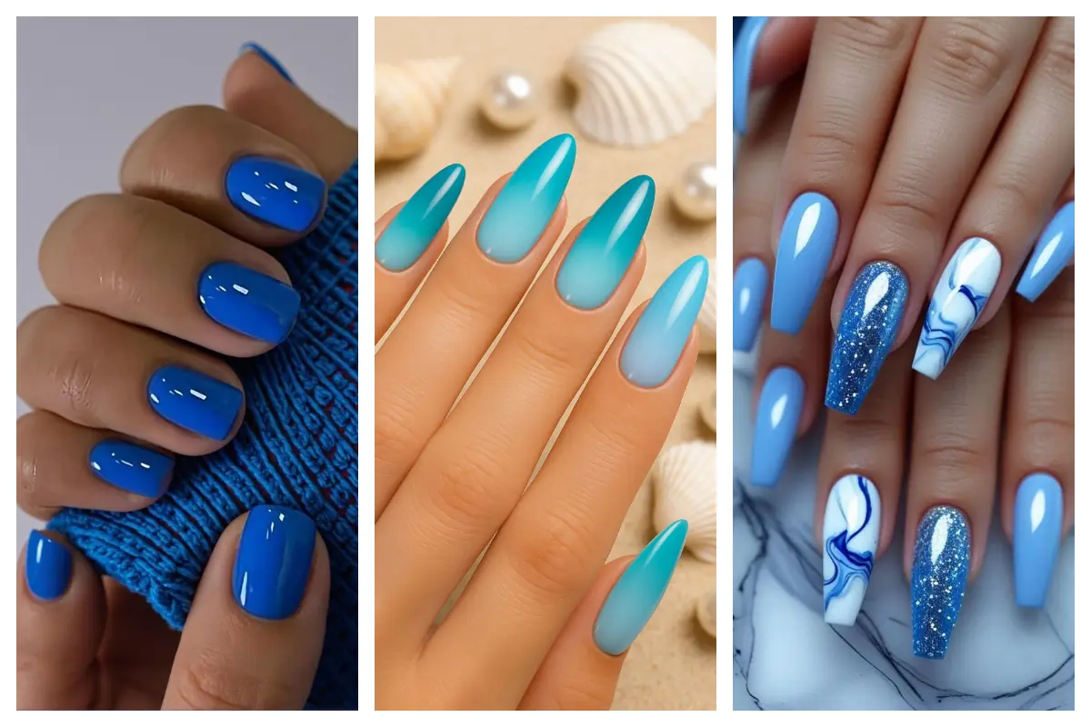 دیزاین ناخن آبی؛ یه انتخاب فوقالعاده که دستهات رو پر از زندگی و جذابیت میکنه!